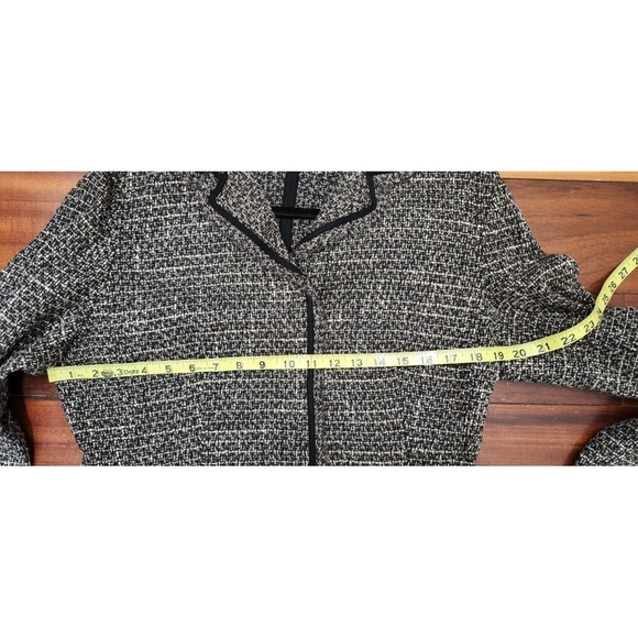 Bergdorf Goodman Grey Brown Silk Lined Wool Tweed High-end Blazer Size S - Picture 15 of 16